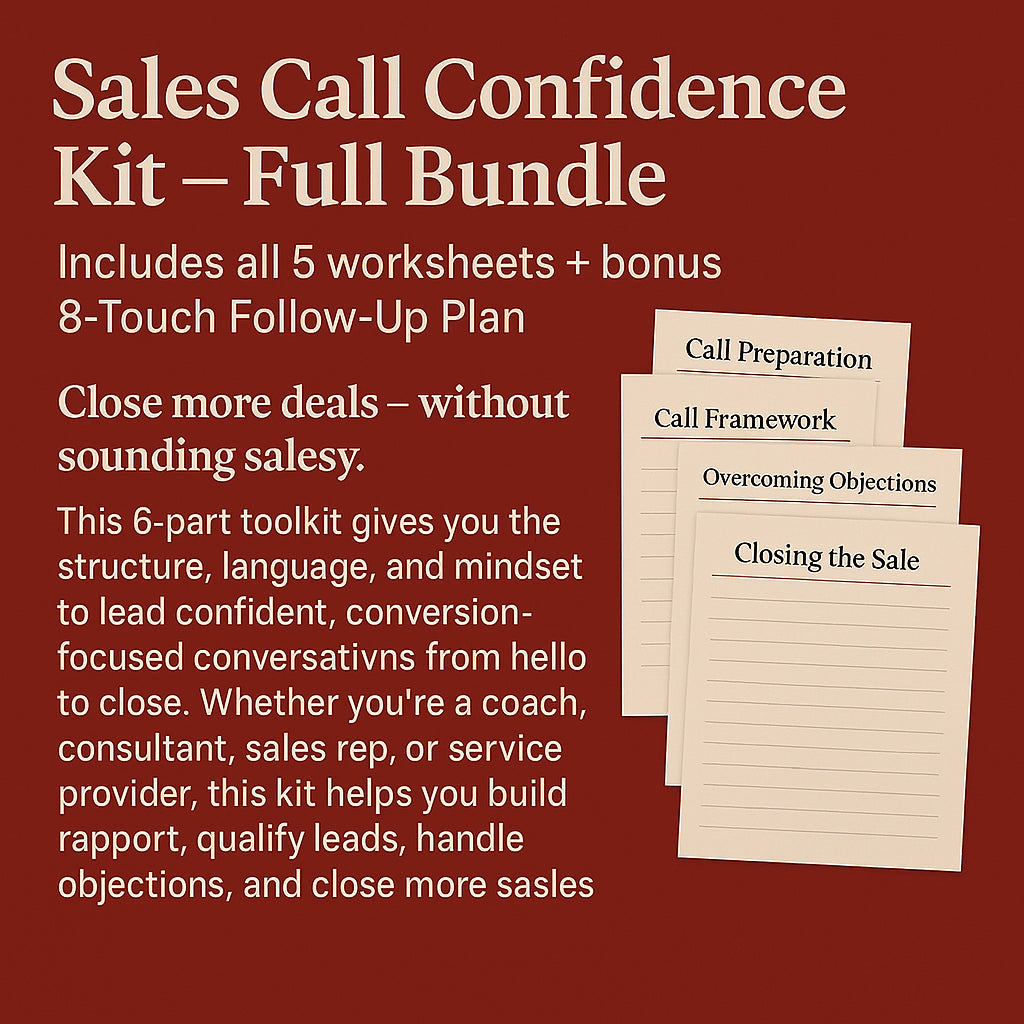 Sales Call Confidence Kit – Full Bundle
