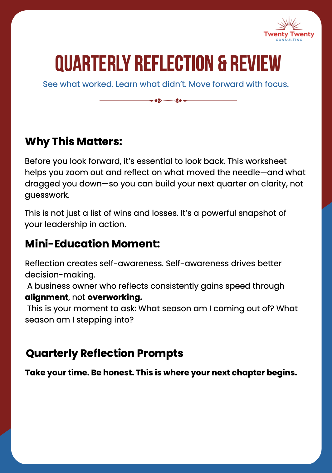 The Executive Lens Kit: Clarity. Direction. Accountability.