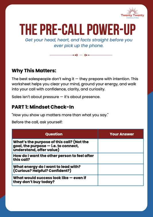 Sales Call Confidence Kit: Confident Conversations from Hello to Close.